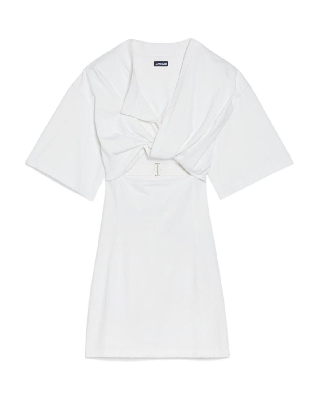 Jacquemus White Bahia Cut-Out Detail Mini Dress