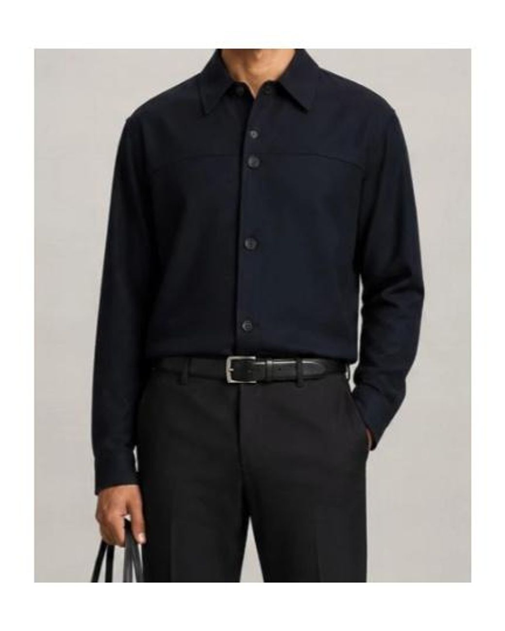 The Row Blue Long-Sleeved Shirt Jacket for men