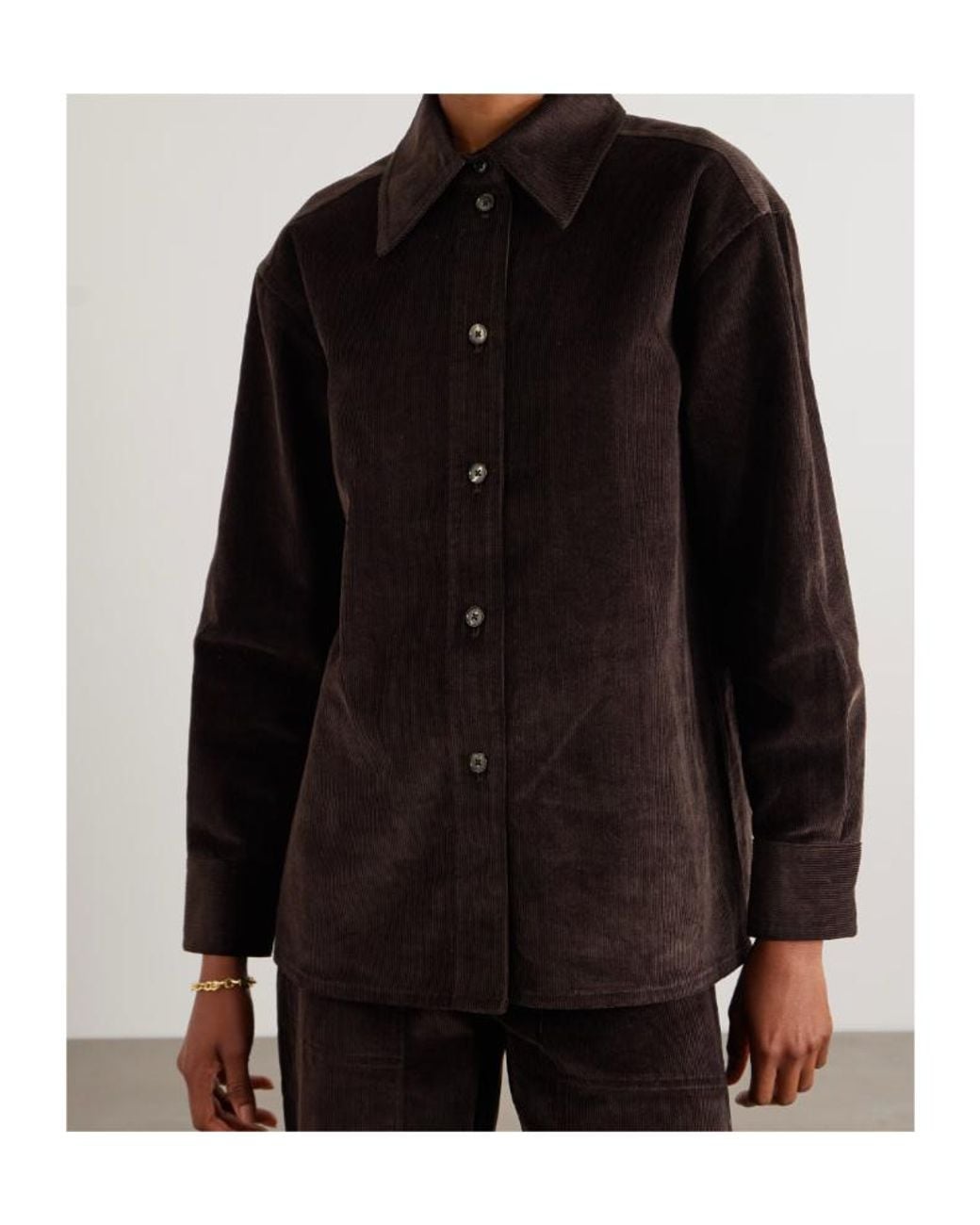 Co. Black Tton-Rduroy Shirt