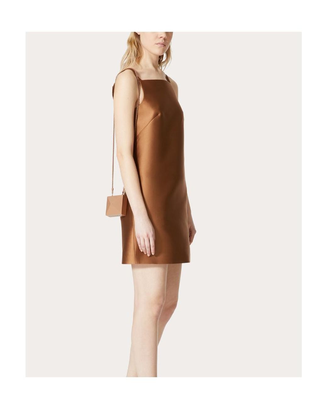 Valentino Brown Sleeveless Mini Dress