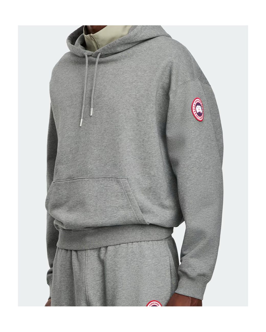 Canada Goose Gray Rove Drawstring Hoodie for men