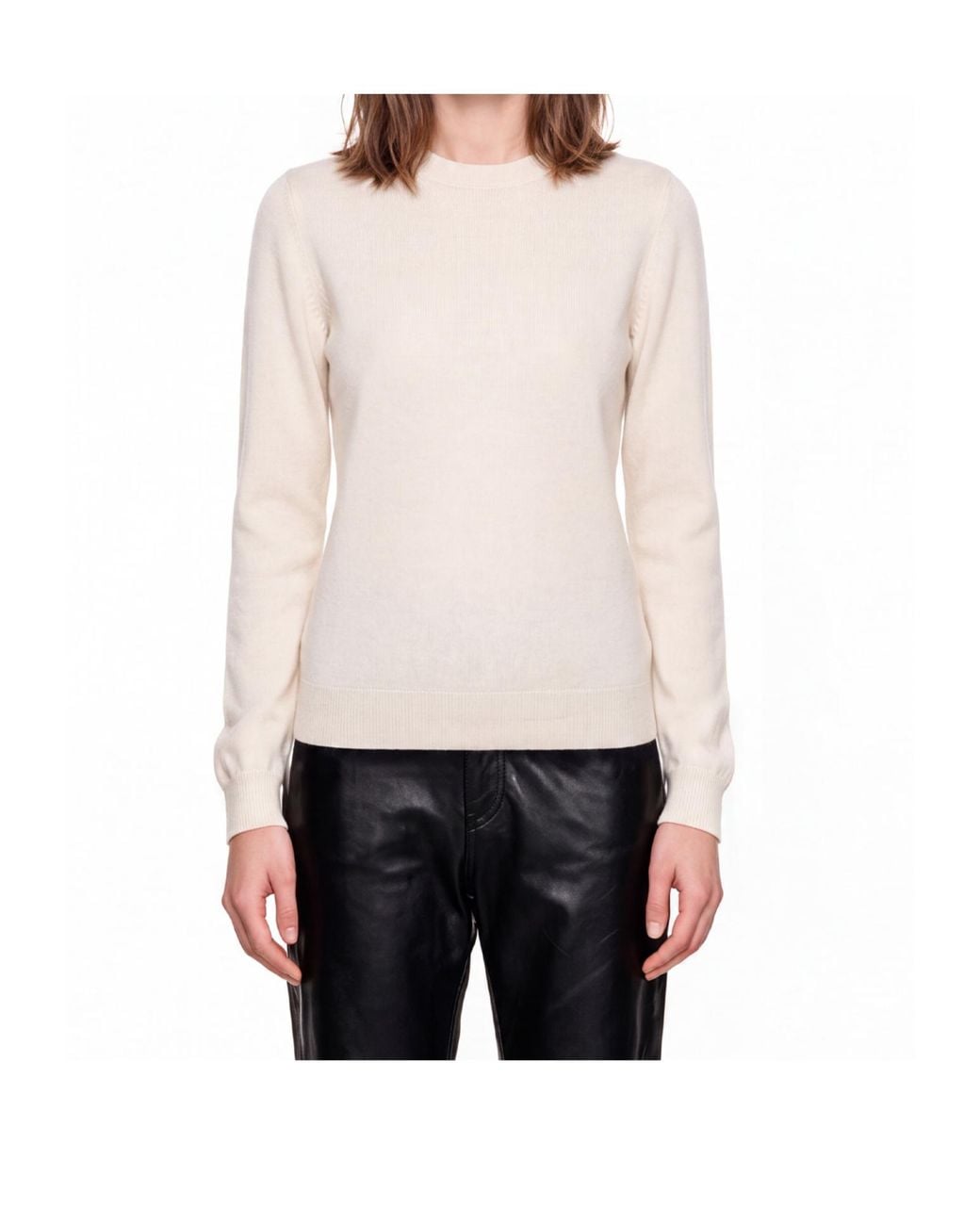 Brunello Cucinelli White Crew-Neck Sweater
