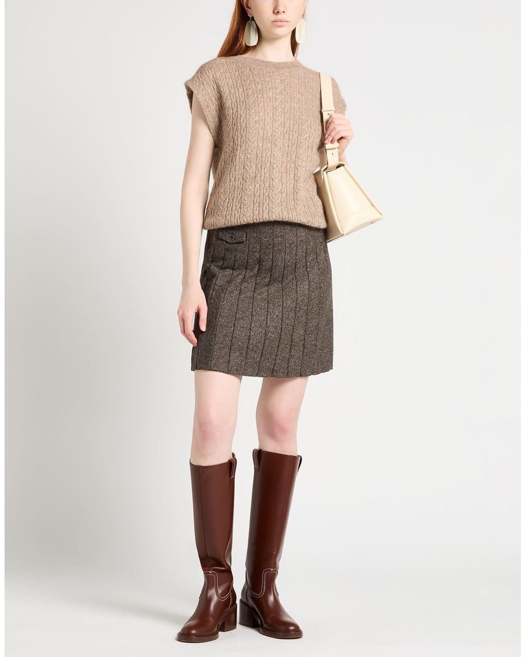 Brunello Cucinelli Gray Solid Color Metallic Knit Short-Sleeve T-Shirt