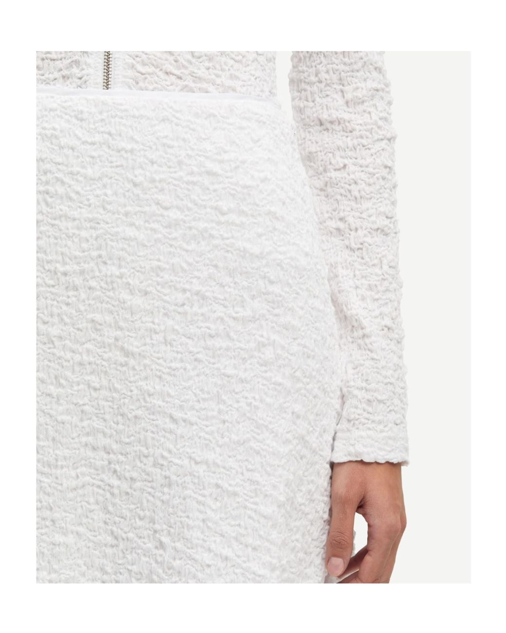Samsøe & Samsøe White Samsøe Samsøe Sadaisy Textured Midi Skirt