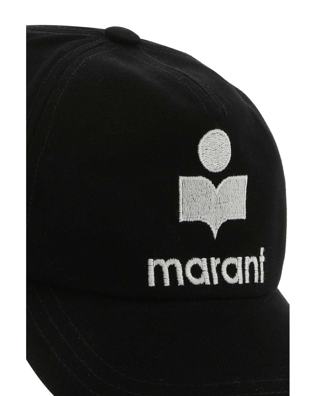 Isabel Marant Black Tyron Logo Baseball Cap for men
