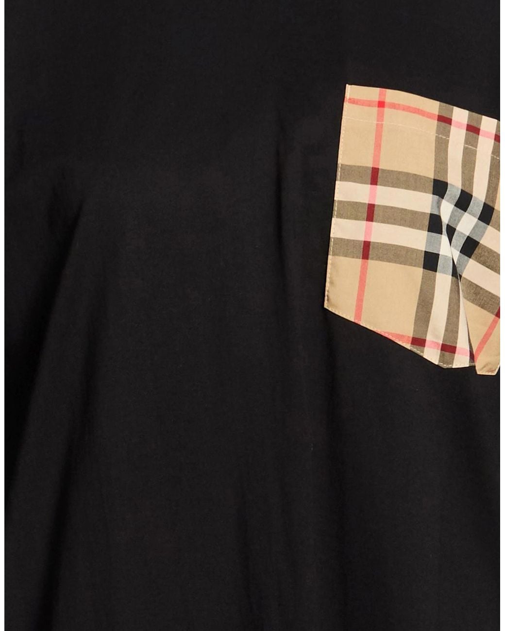 Burberry Black Checked Print T-Shirt