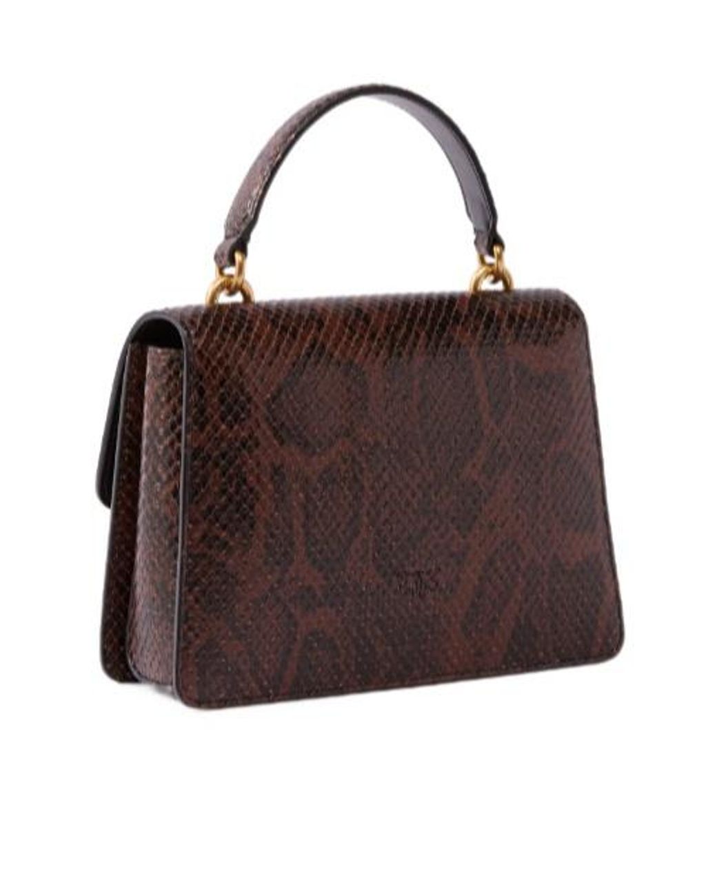 Pinko Brown Love One Top Handle Shoulder Bag