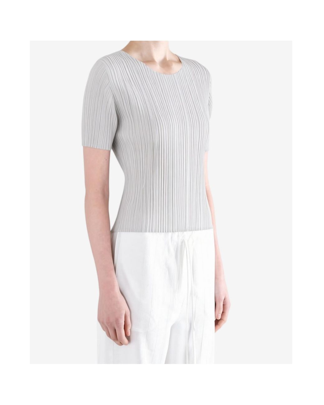Pleats Please Issey Miyake Gray Pleats Please Issey Miyake Basics Short Sleeve Shirt