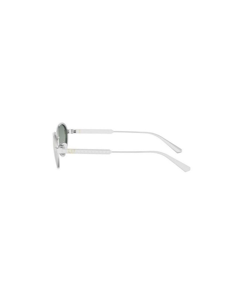 Dior White Eyewear Cannage R1U Oval Sunglasses
