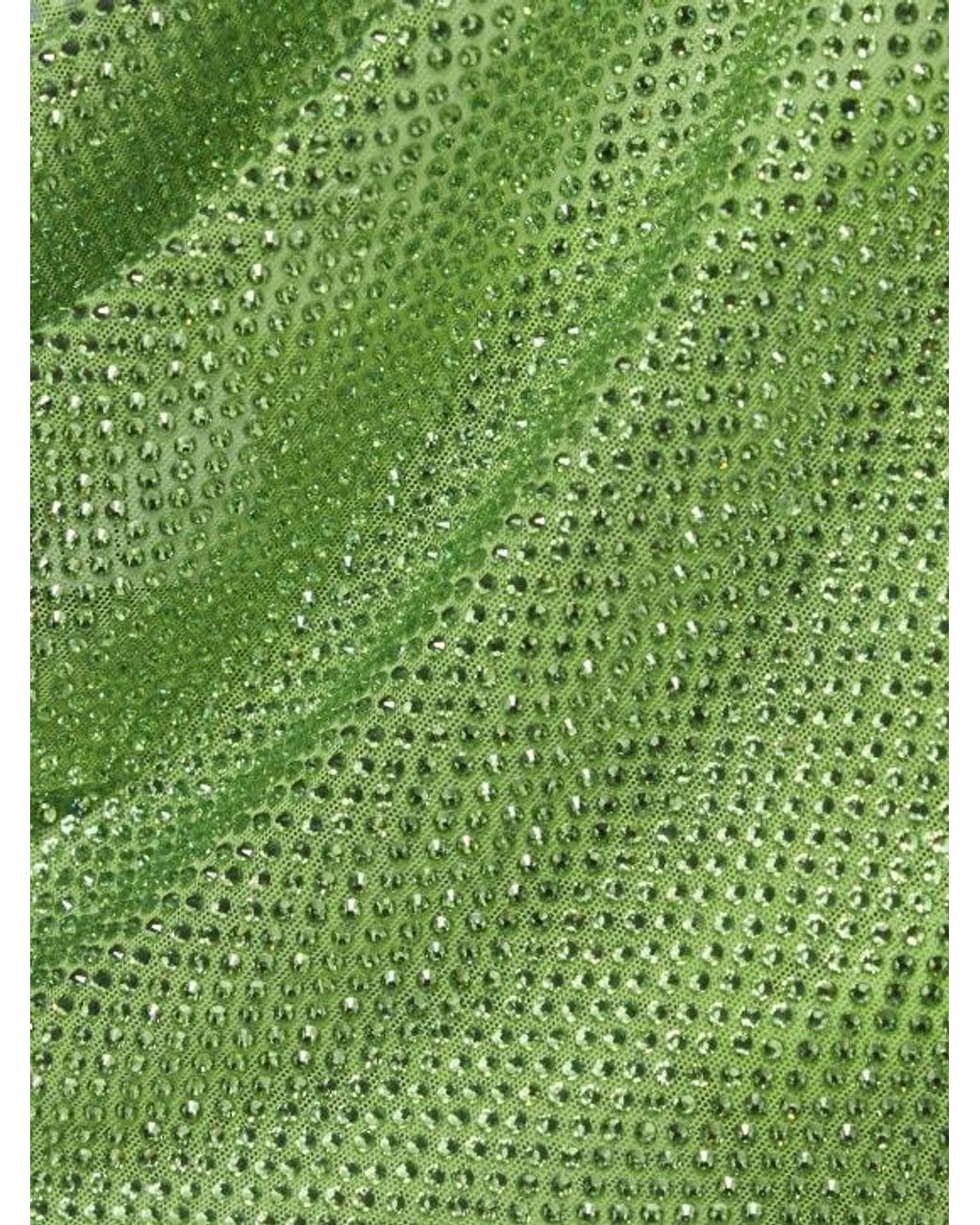 GIUSEPPE DI MORABITO Green Embellished Net Mini Dress