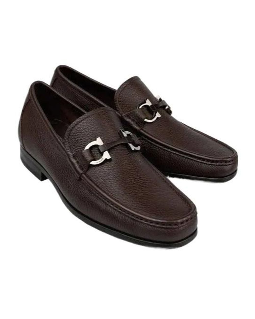 Ferragamo Black Grandioso Hickory Loafer for men