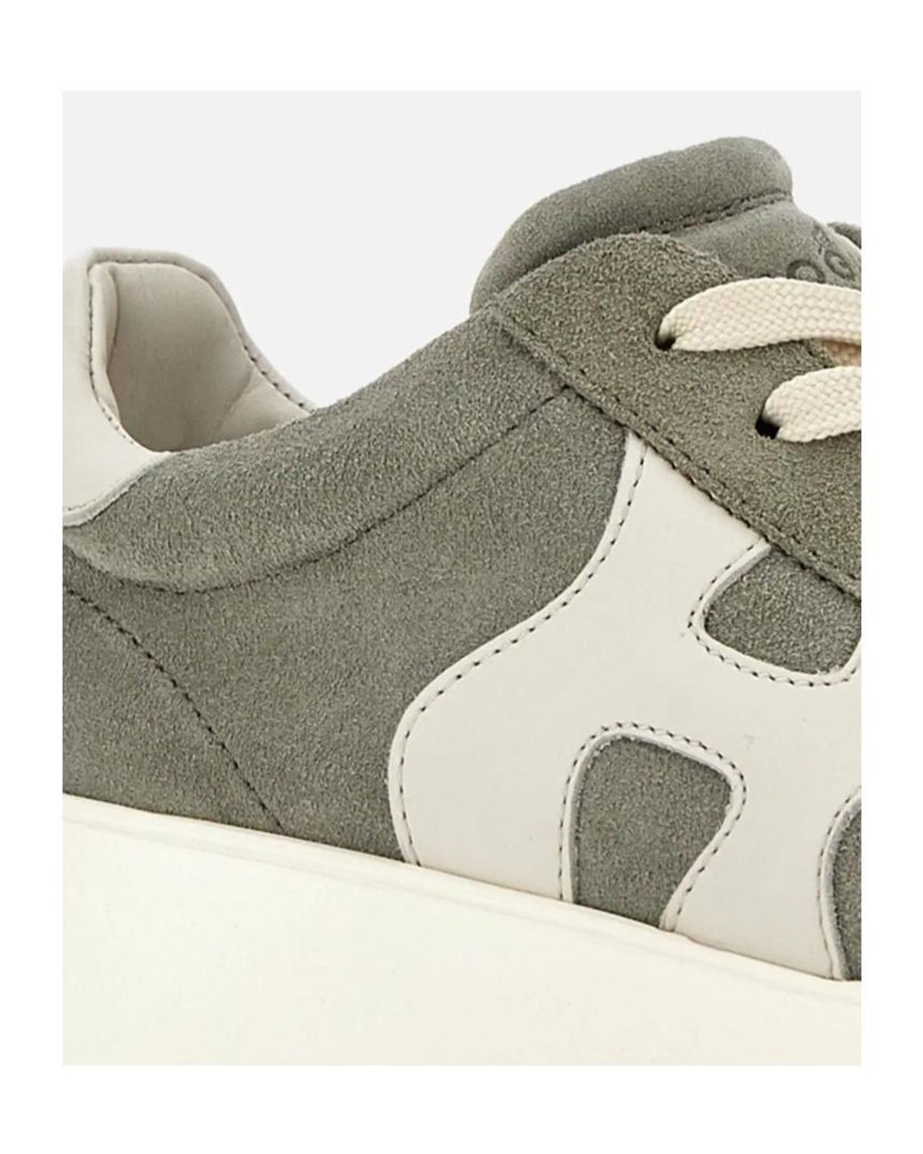 Hogan Gray Rebel Suede Sneakers