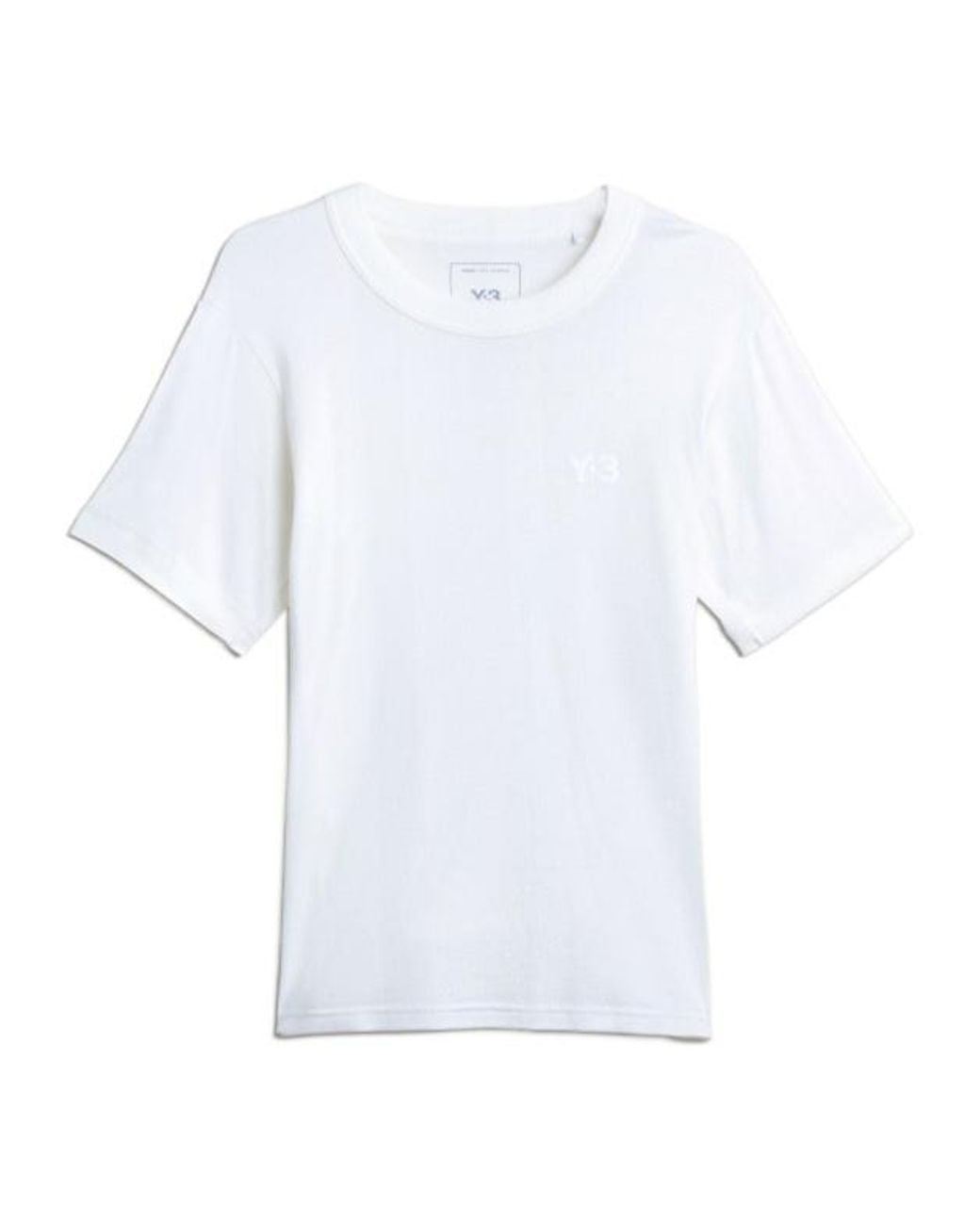 Y-3 White Slim Short Sleeved T-Shirt for men