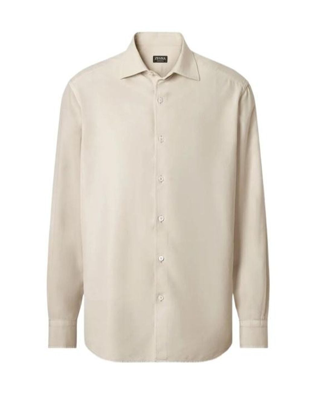 Zegna White Long-Sleeve Shirt for men