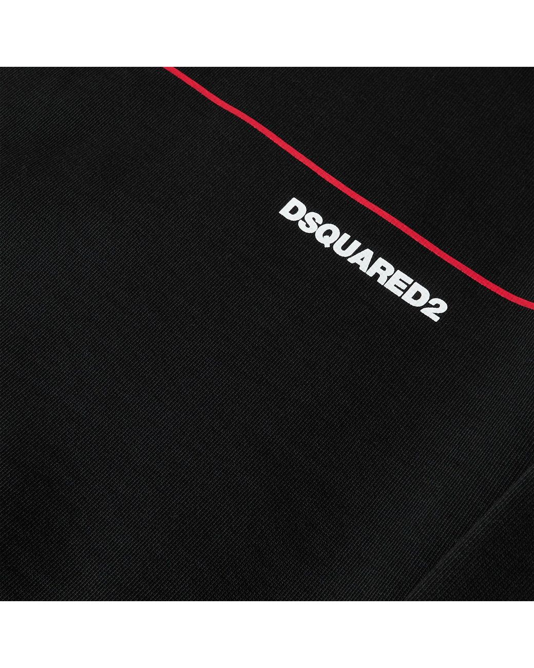 DSquared² Black Minimalist Crew Neck Sweatshirt for men