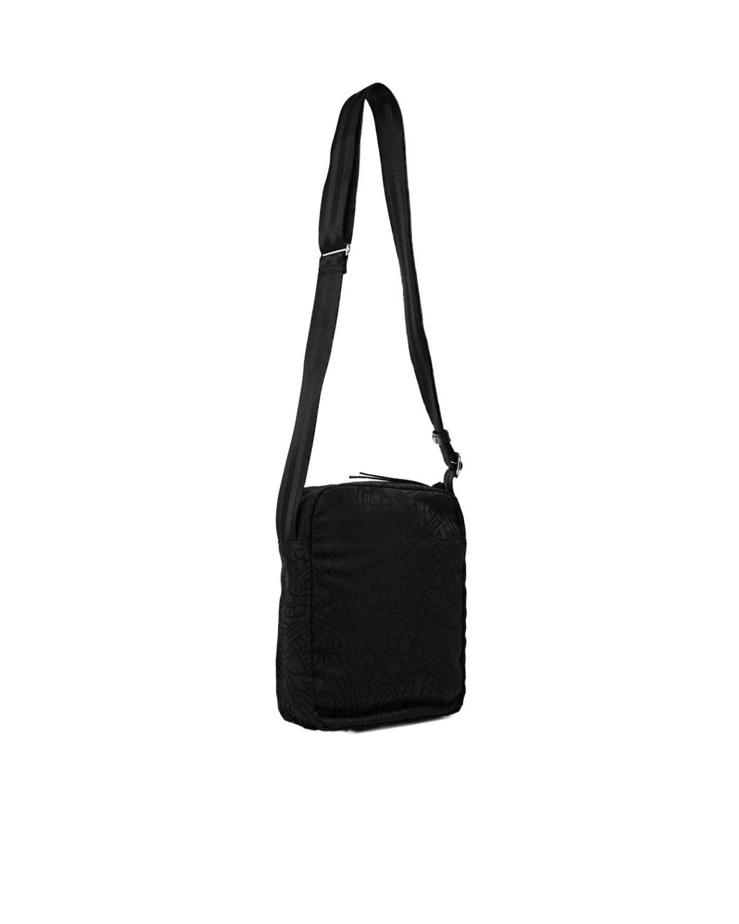 Vivienne Westwood Black Jacquardnylon Vertical Crossbody Bag for men