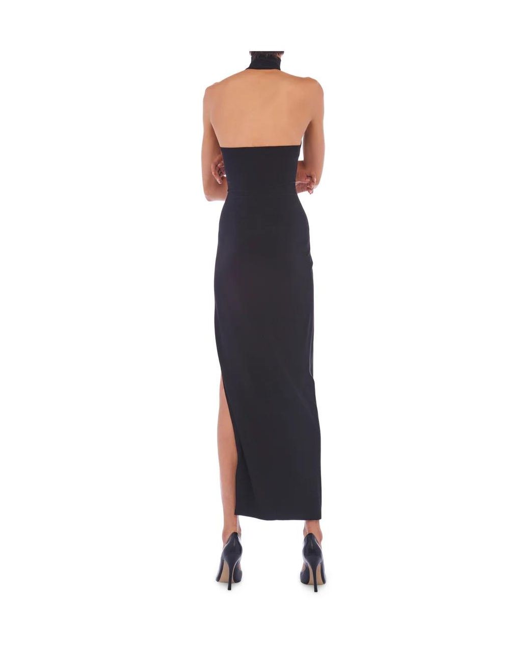 Norma Kamali Blue Open-Back Long Dress