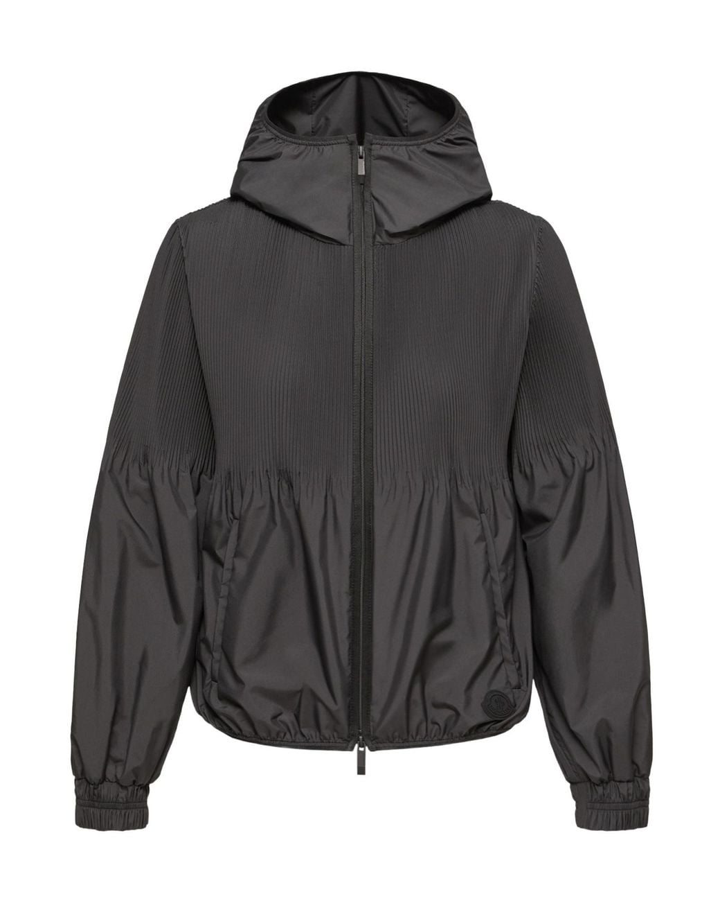 Moncler Gray Anemone Pleated Hooded Jacket