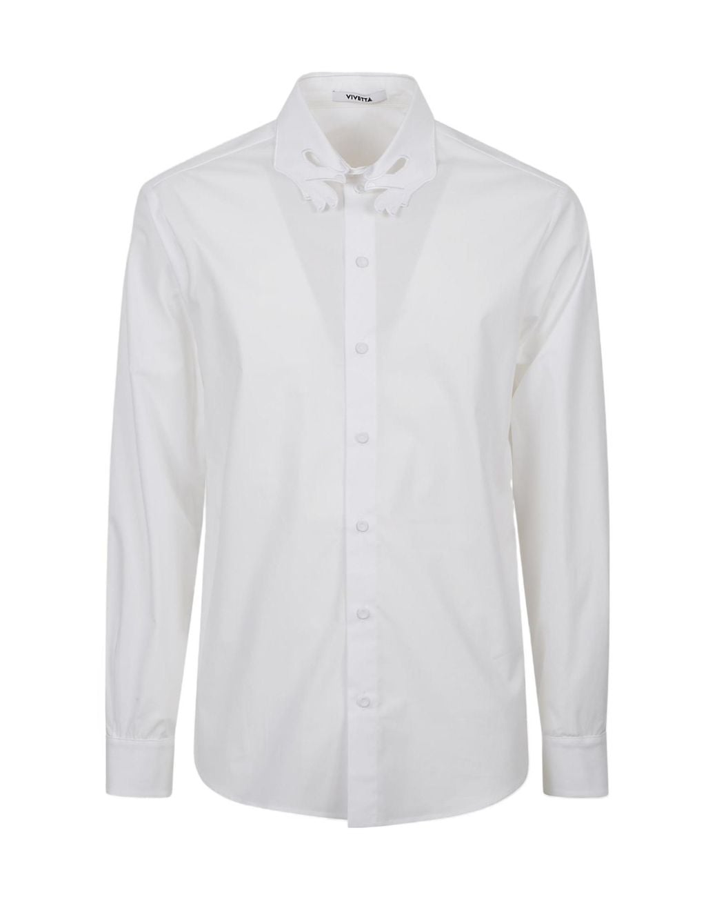 Vivetta White Classic Shirt With Collar Embroidery for men