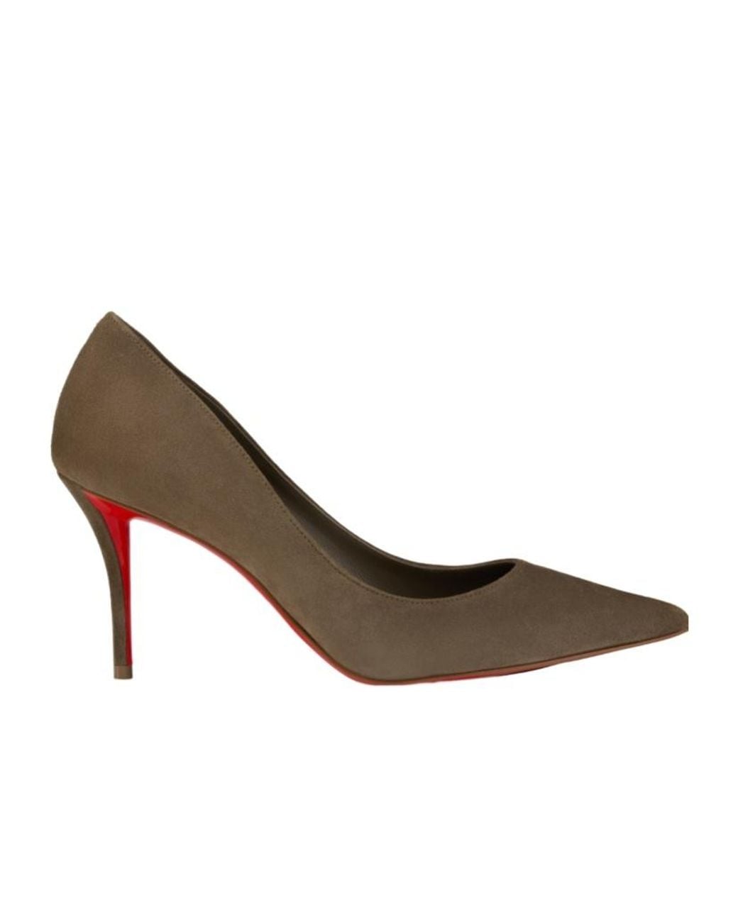 Christian Louboutin Brown Miss Z Pointed-Toe Suede Pumps