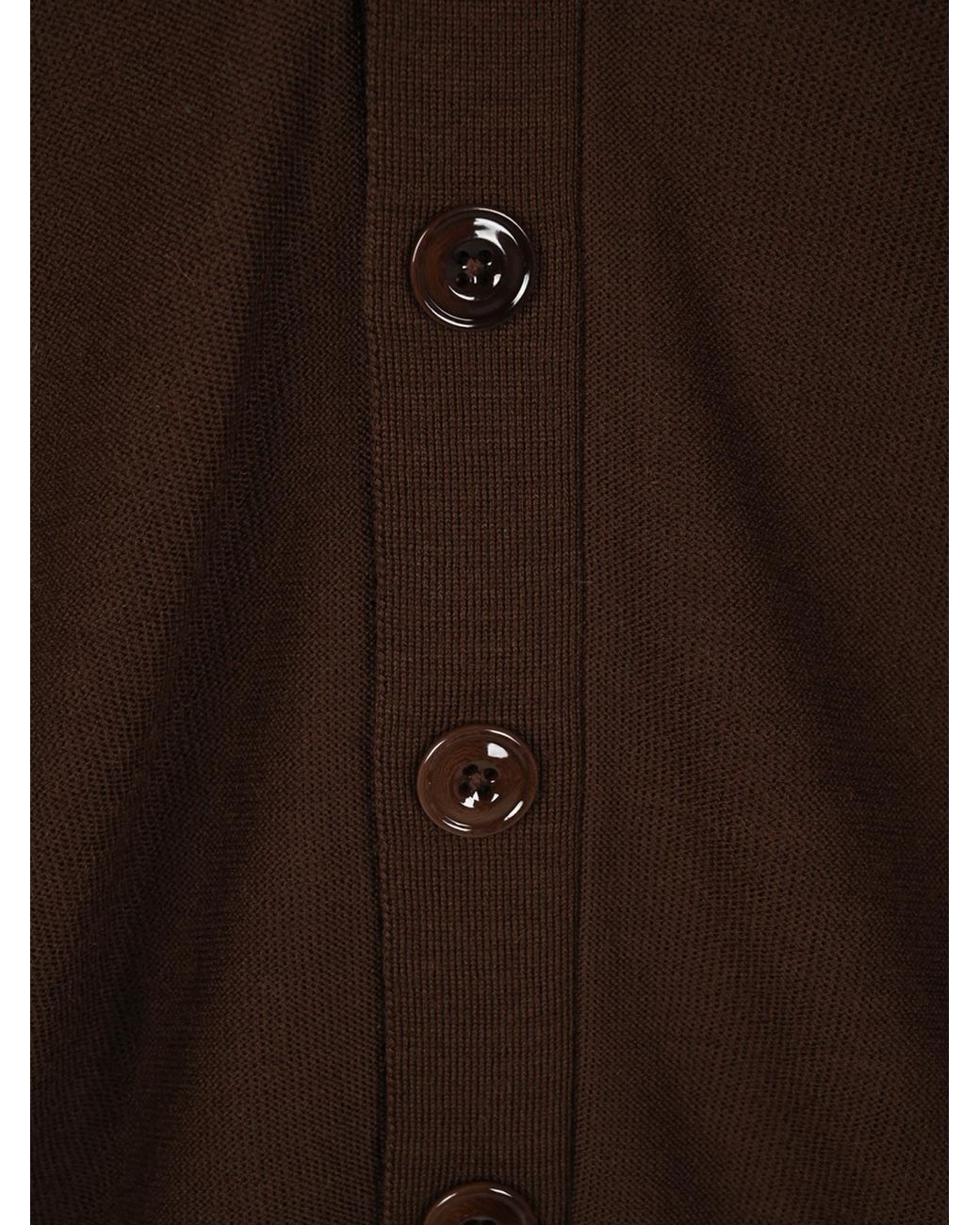 Lemaire Brown Long Sleeved Cardigan for men