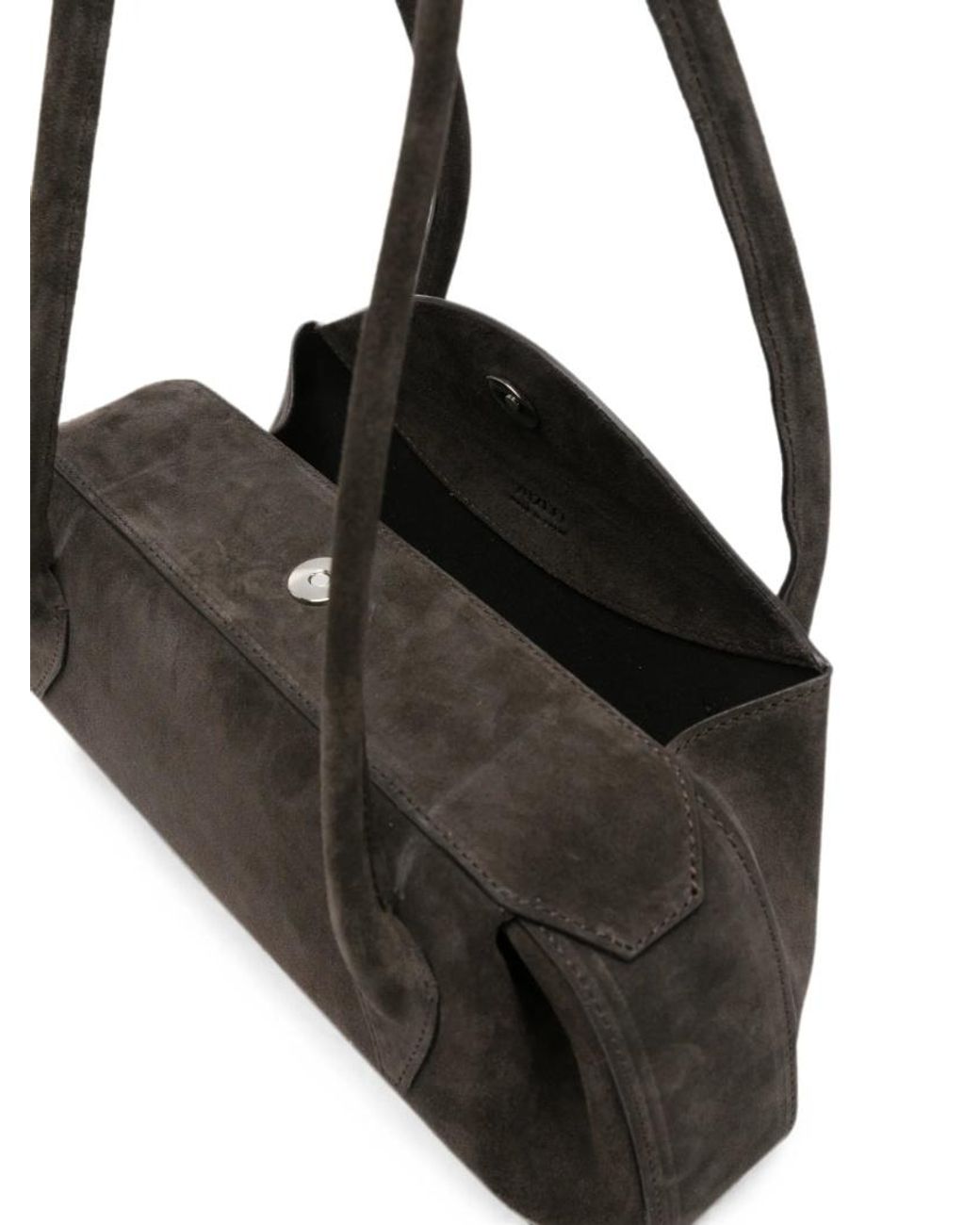 Yuzefi Black Oyster Leather Shoulder Bag