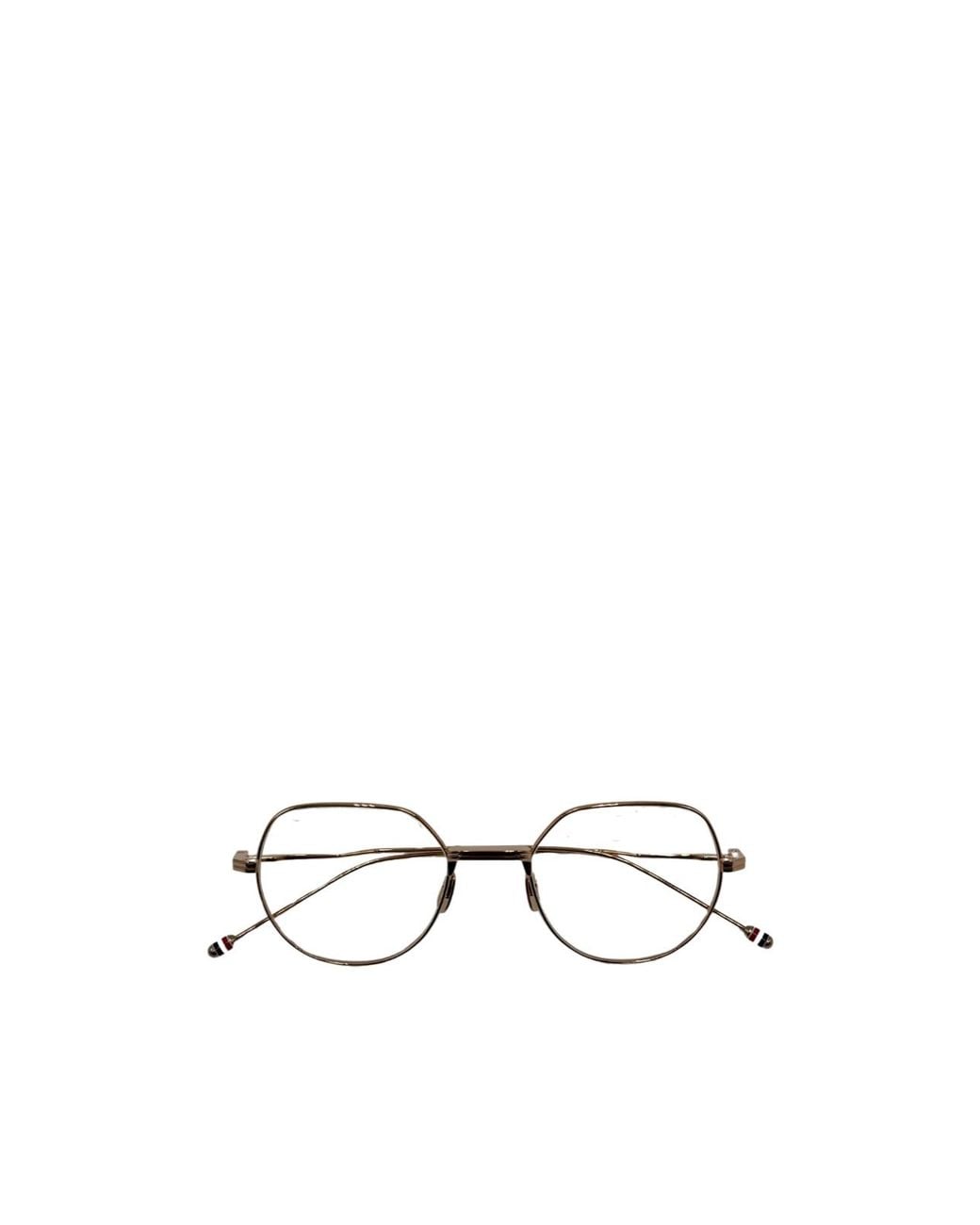 Thom Browne Metallic Eyewear Round-Frame Glasses for men