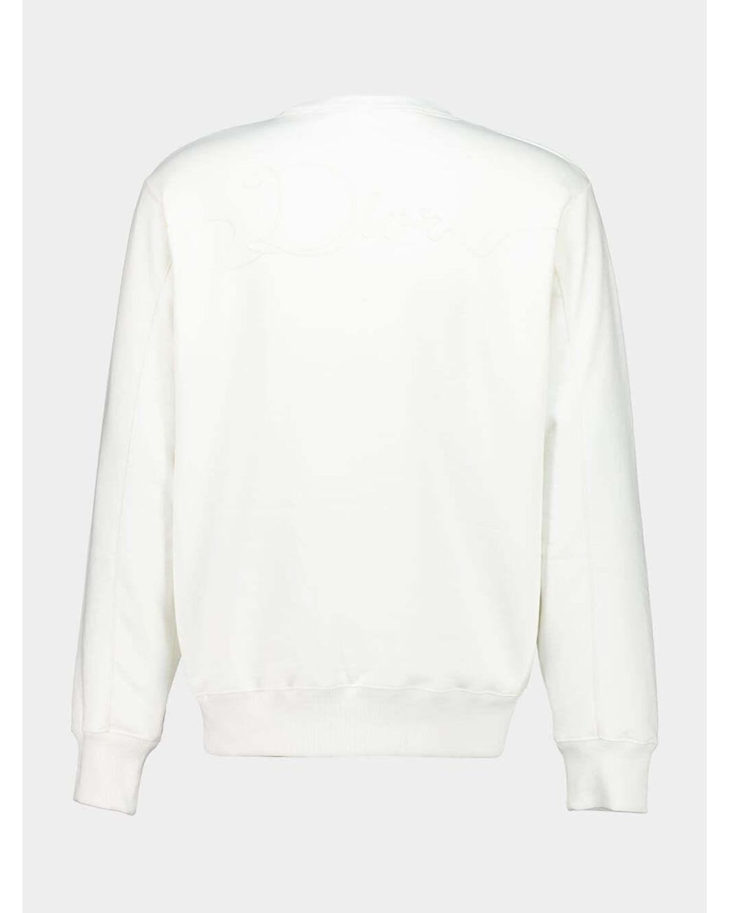 Dior White Homme Ribbon Crewneck Sweatshirt for men