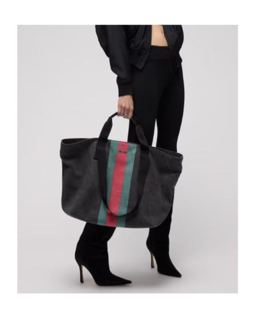 Gucci Black Positano Medium Tote Bag for men