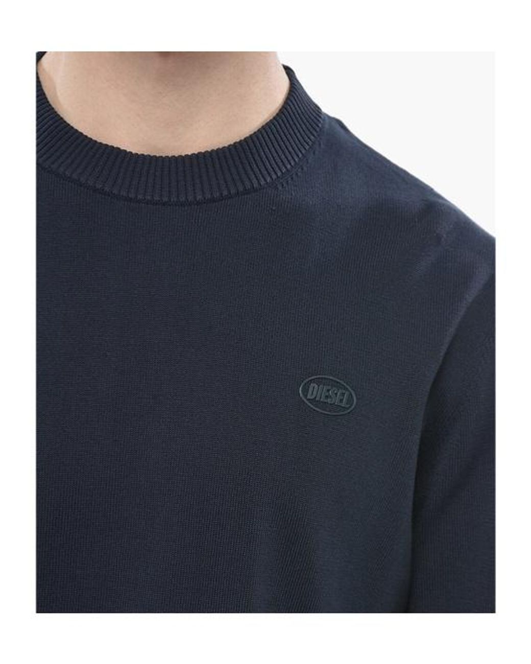 DIESEL Blue Crew Neck Sweatshirt for men