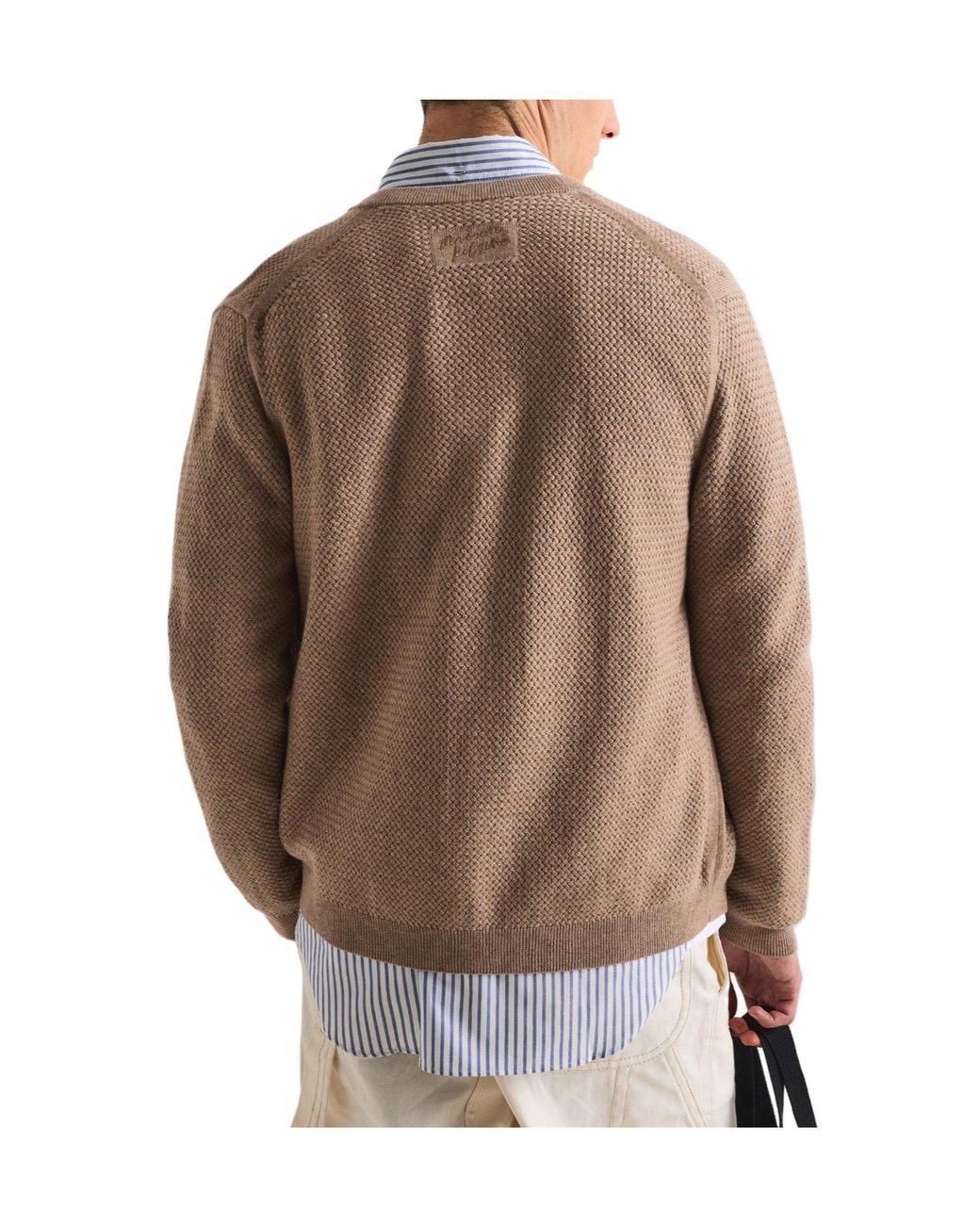 Maison Kitsuné Brown Lightweight Wool Cardigan for men