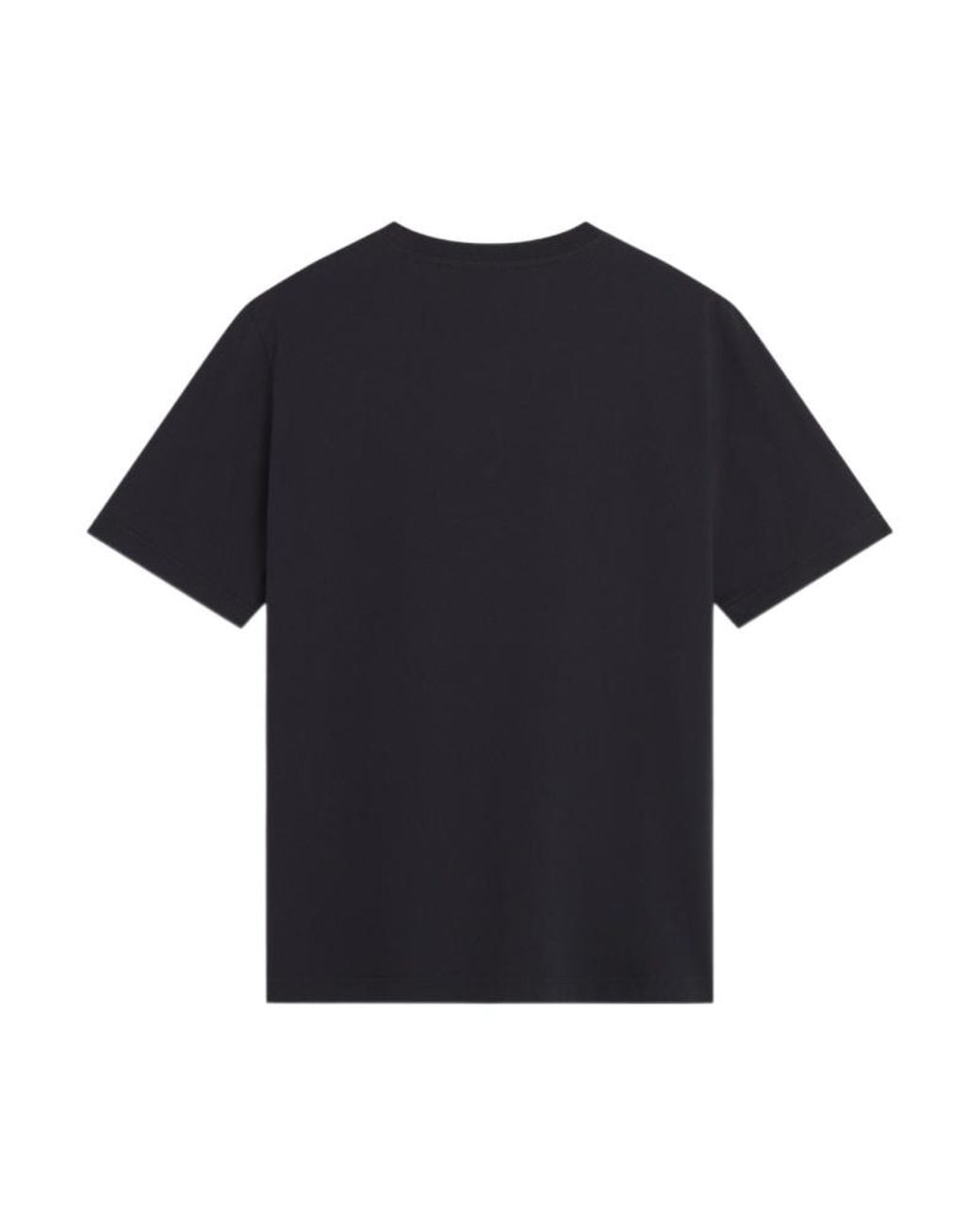 Maison Kitsuné Black Maison Kitsuné Paris Logo T-Shirt for men