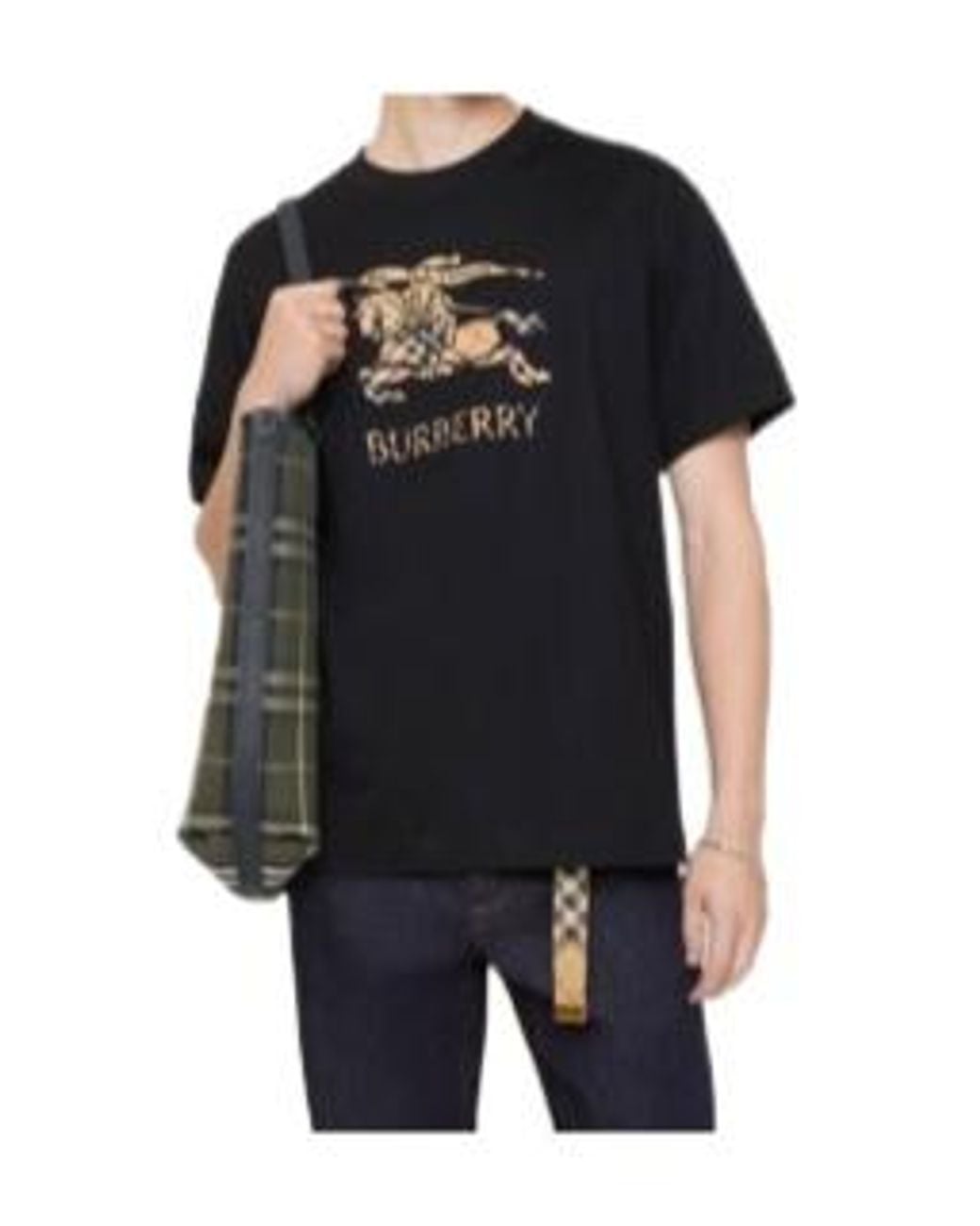 Burberry Black Ekd Ombré T-Shirt for men