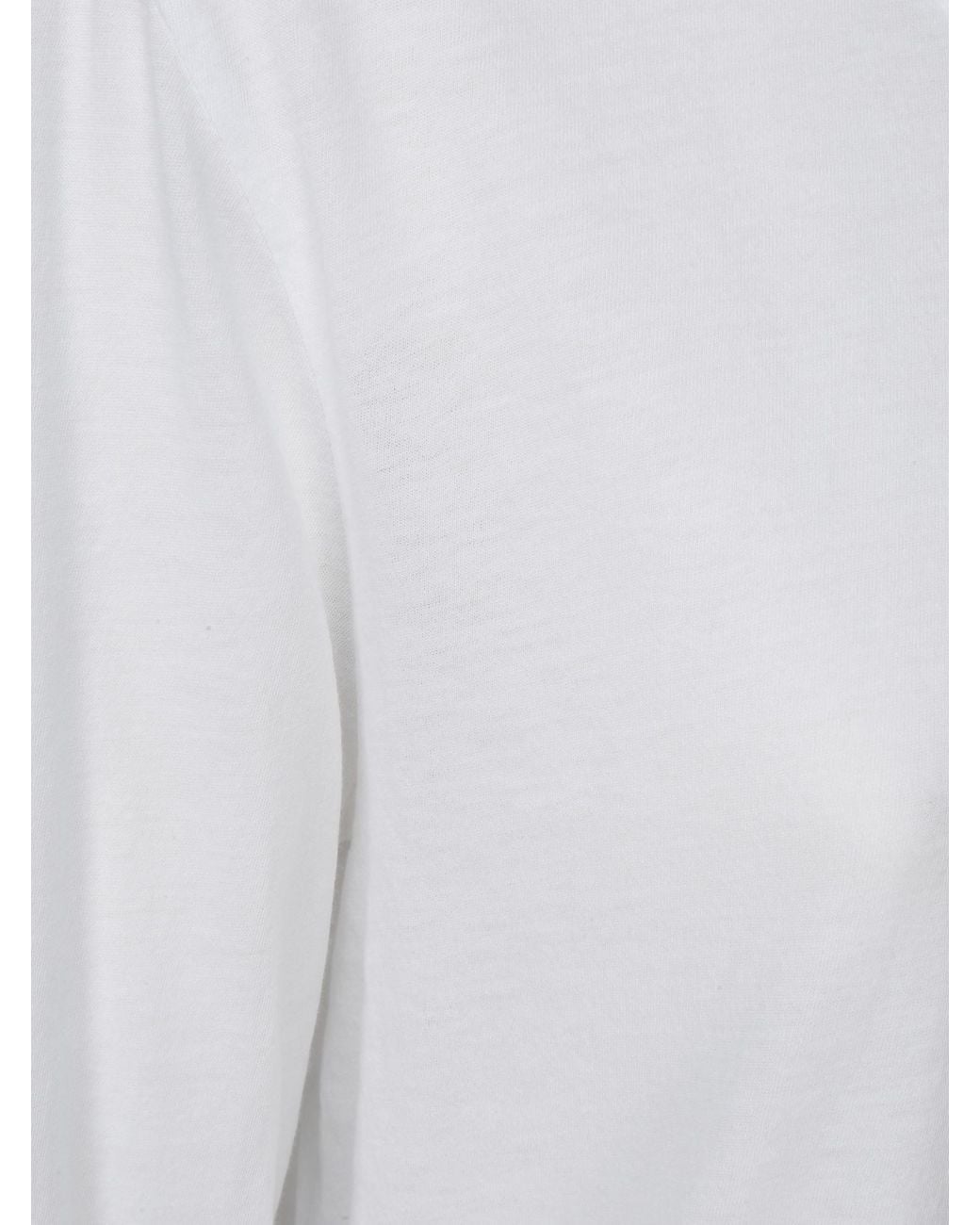 James Perse White Clear Jersey Long Sleeve T-Shirt