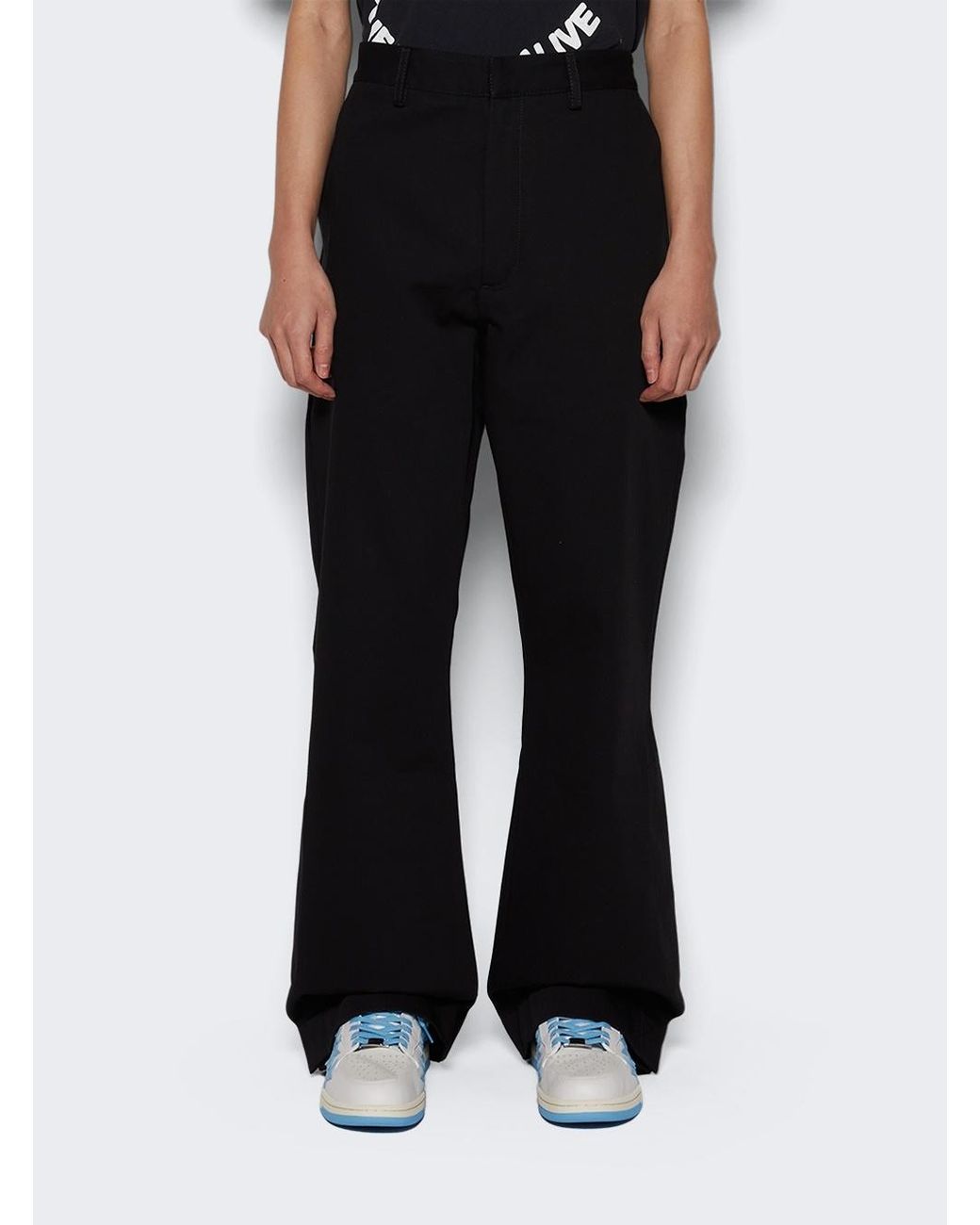 Amiri Black Mid-Rise Flared Trousers for men