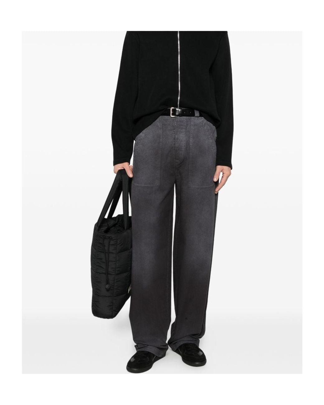 Maison Margiela Gray Straight Trousers for men