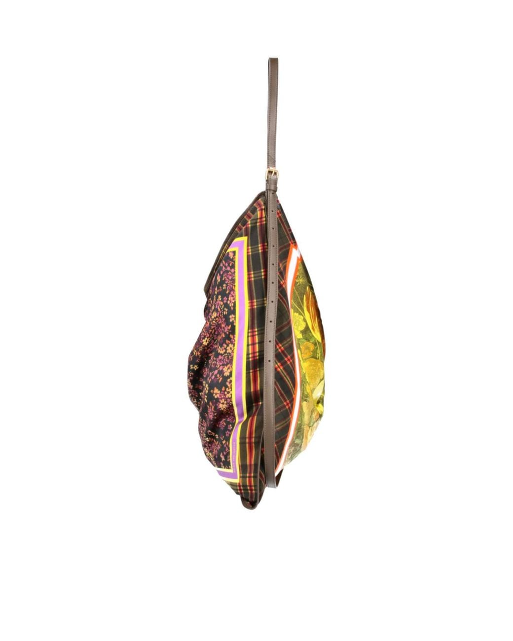 Dries Van Noten Metallic Printed Flat Scarf Bag