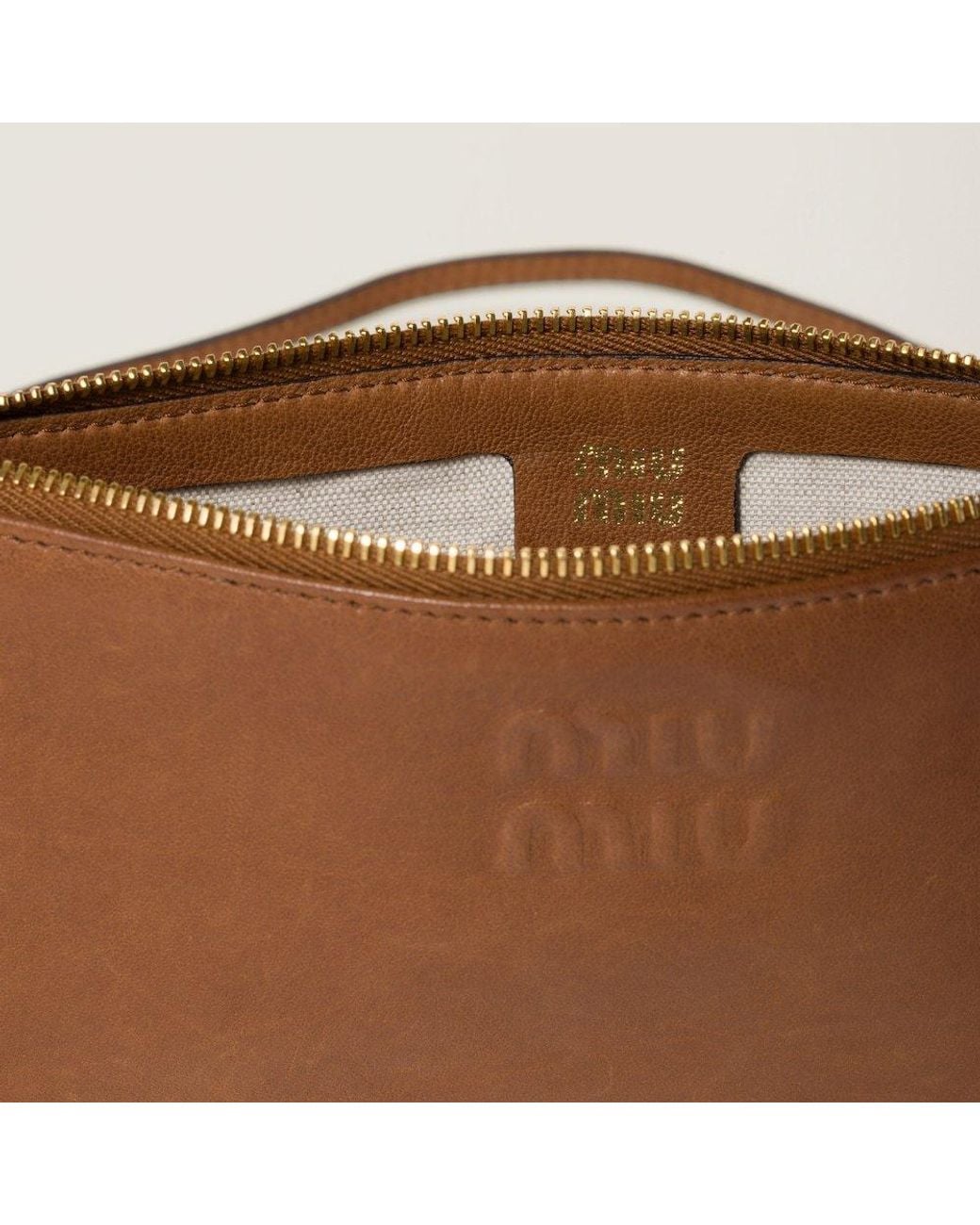 Miu Miu Brown Mini Leather Shoulder Bag
