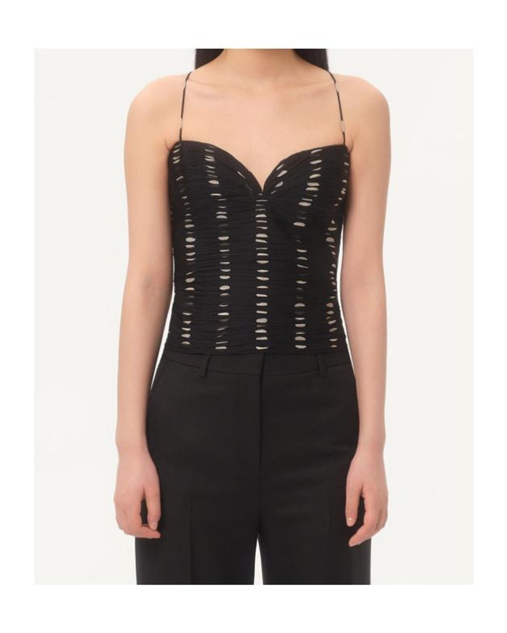 Valentino Black Dot Printed Sleeveless Top