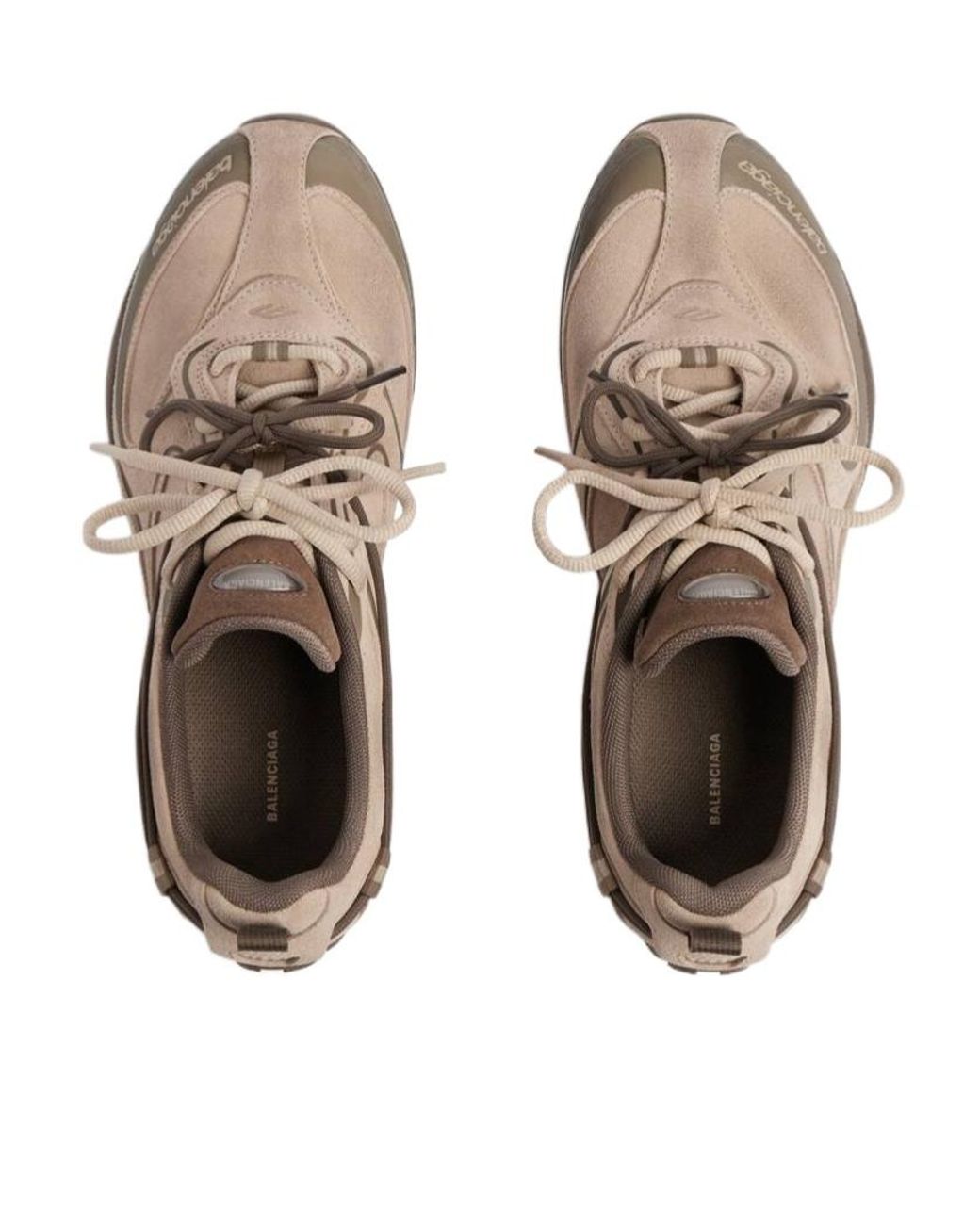 Balenciaga Brown Radar Lace-Up Sneakers