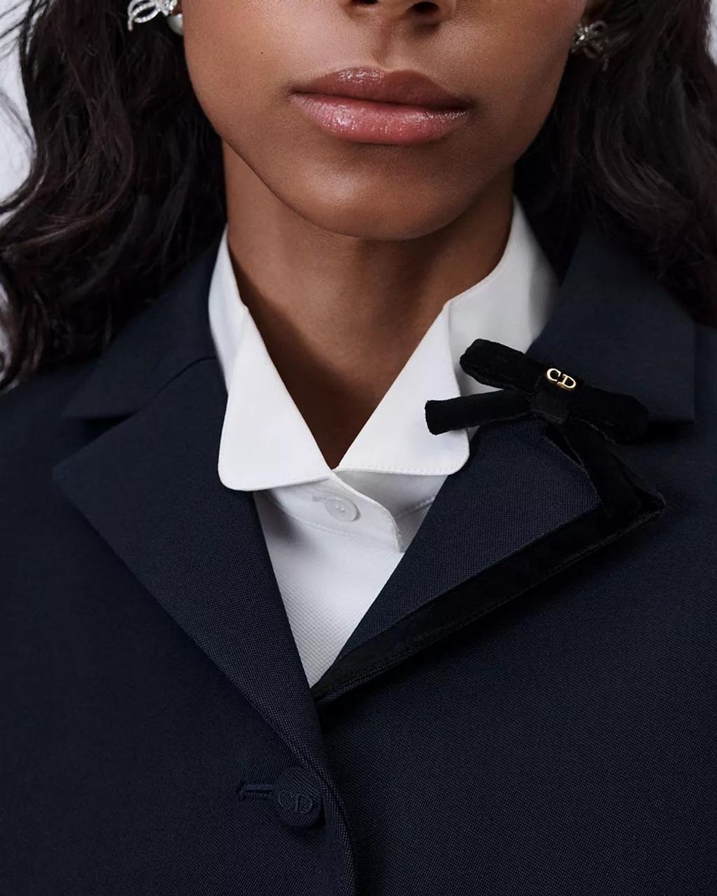 Dior Blue Long-Sleeve Wool Jacket
