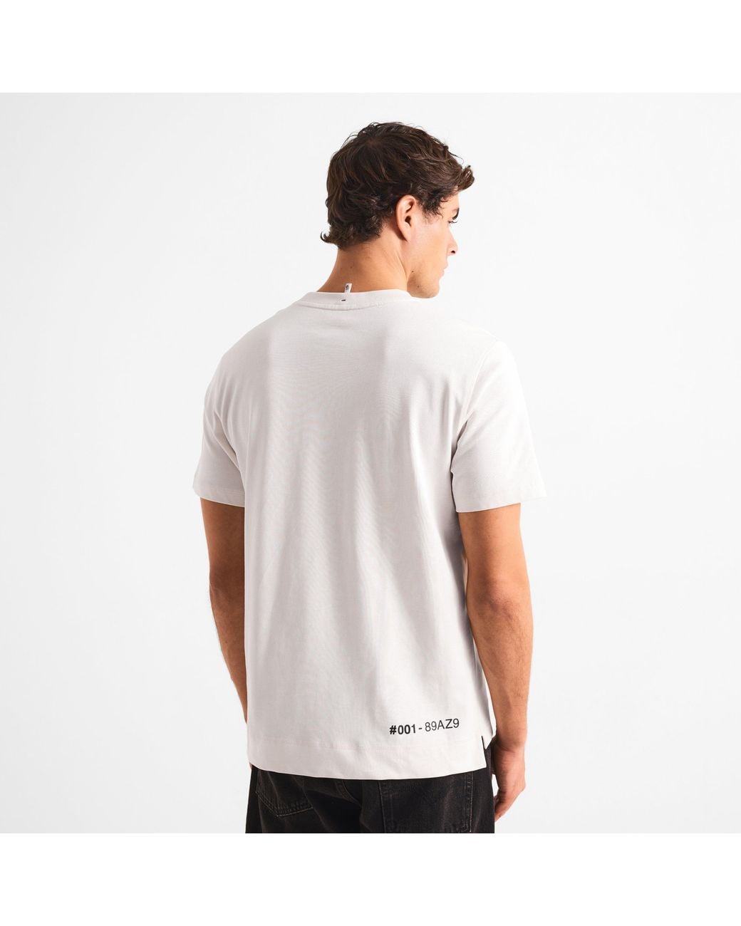 Moncler White Simple Round-Neck T-Shirt for men