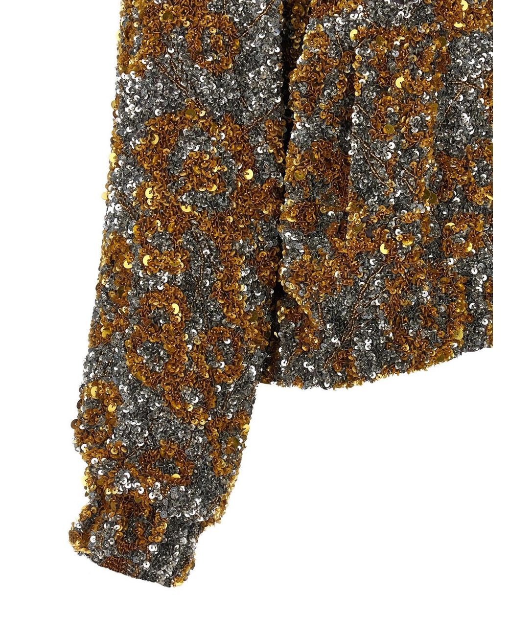 Dries Van Noten Metallic Vinnia Embellished Zip Jacket