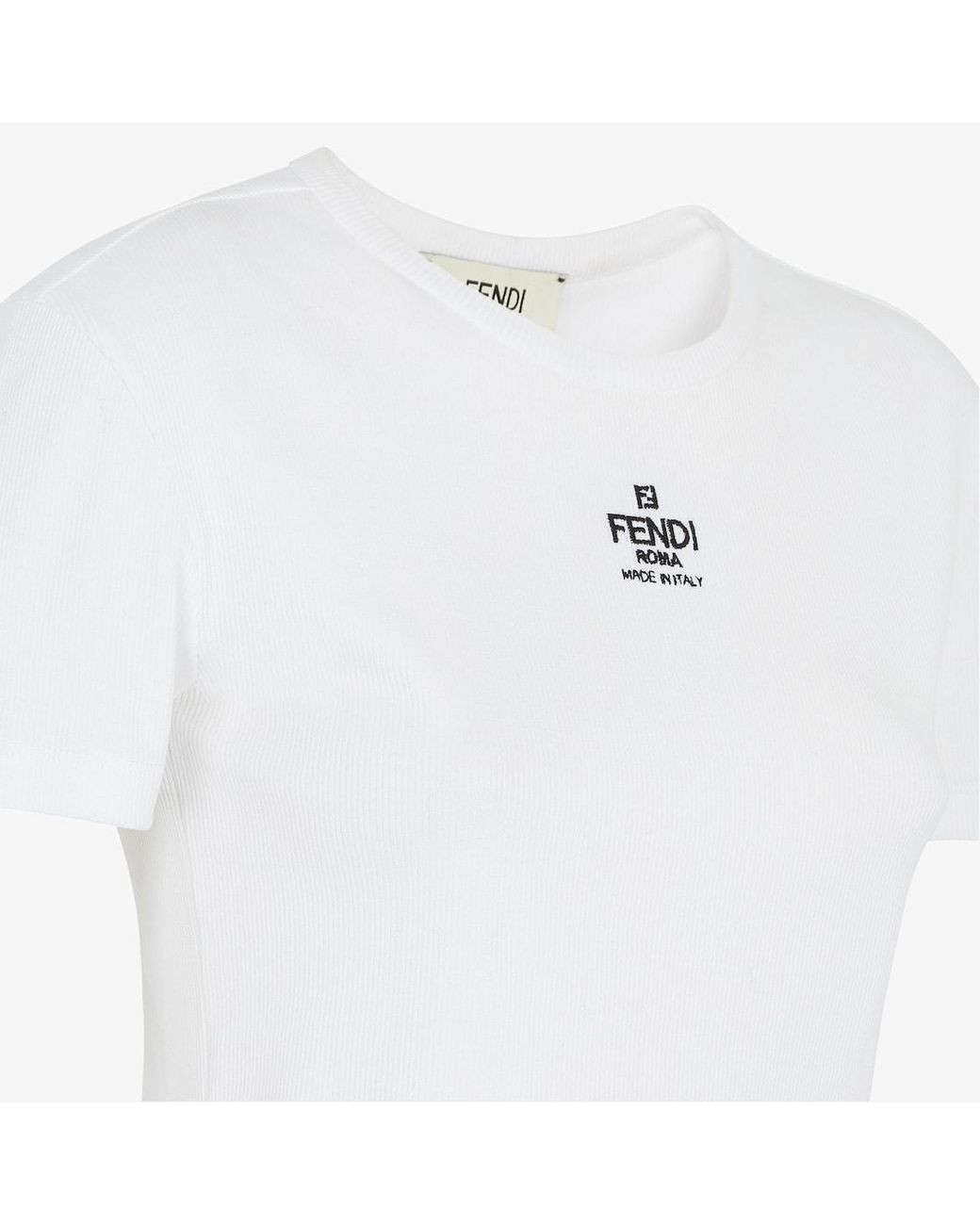 Fendi White Tops With Logo