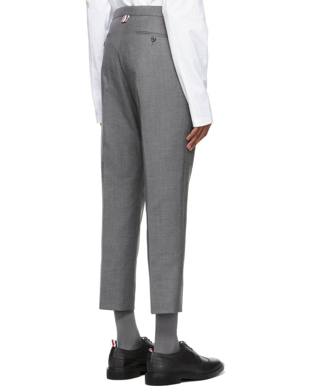 Thom Browne Gray Tailored Pants for men