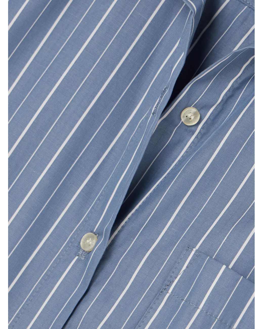 Leset Blue Striped Poplin Shirt
