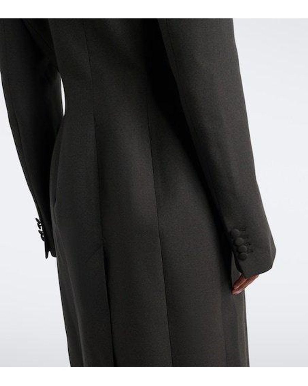 Mugler Black Wool Coat