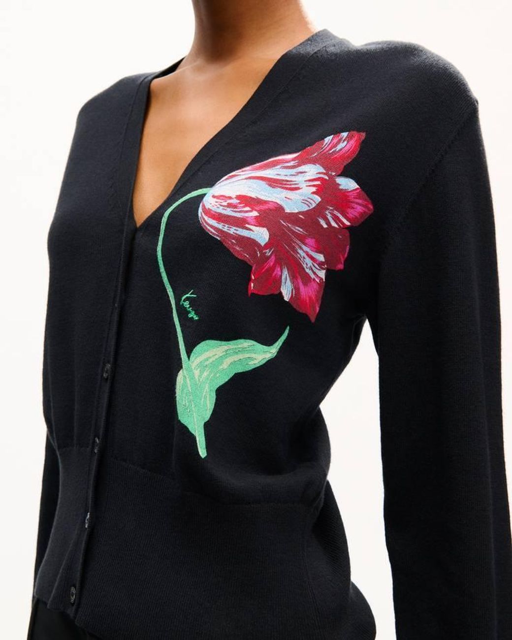 KENZO Blue Tulip Cardigan