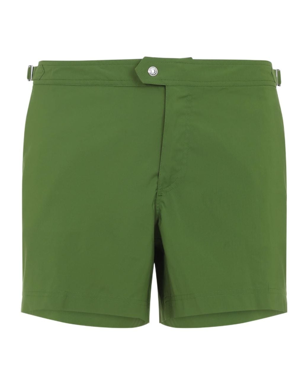 Tom Ford Green Compact Poplin Swim Shorts for men