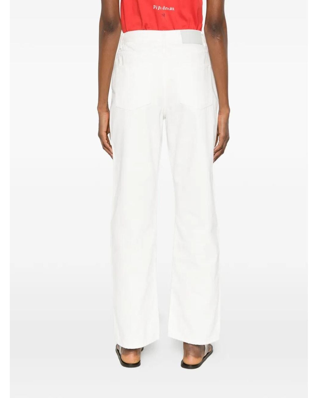 DUNST White Belt Loops Jeans